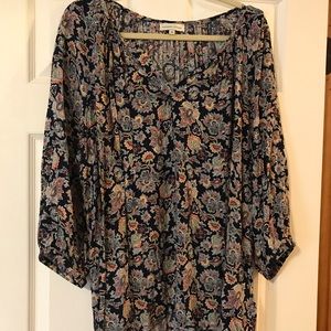 Navy background pattern shirt